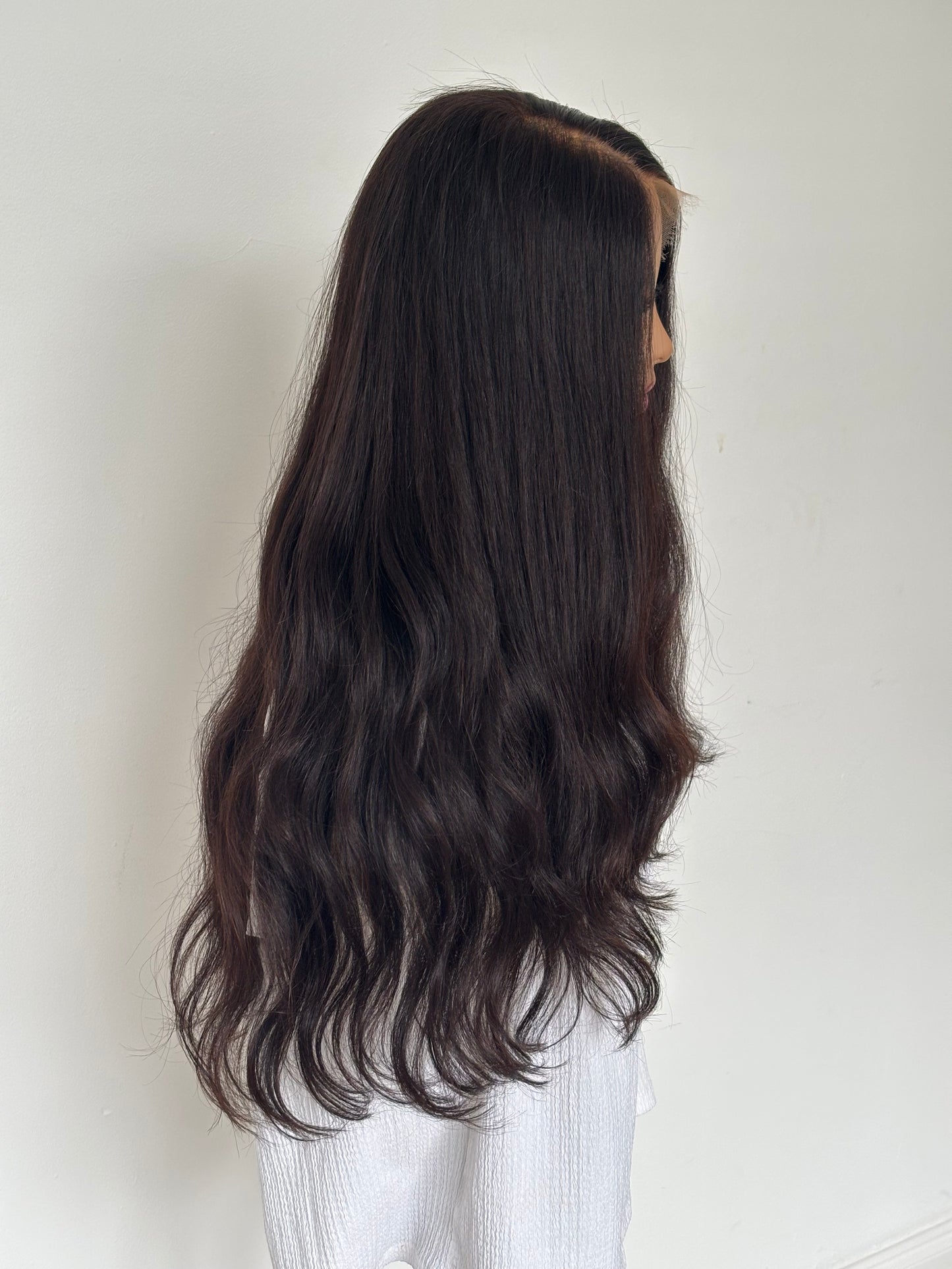Sasha 22" Wig Dark Brown beginner cap