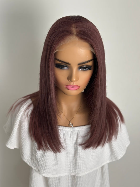 Jessica 14”Wig Red/Plum beginner cap