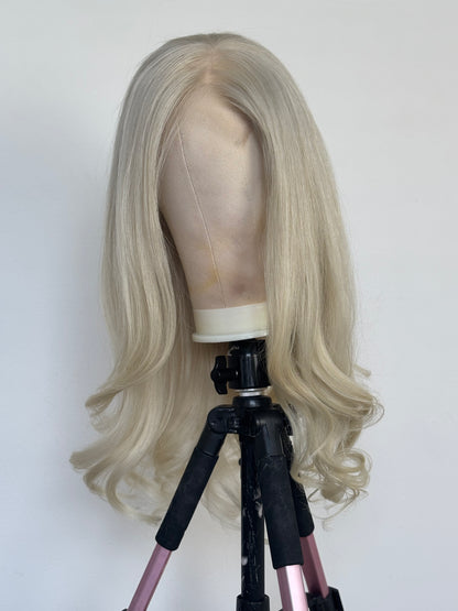 Harper 20" Wig Platinum blonde beginner cap